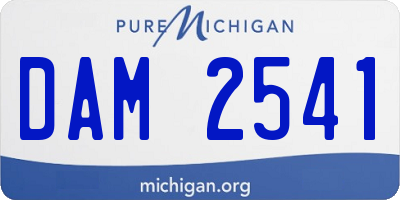 MI license plate DAM2541