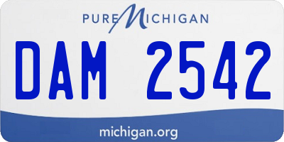 MI license plate DAM2542