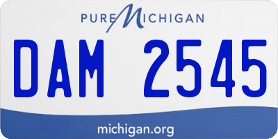 MI license plate DAM2545