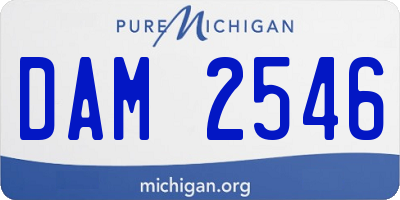 MI license plate DAM2546