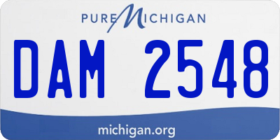 MI license plate DAM2548