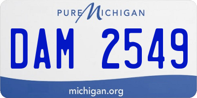 MI license plate DAM2549