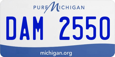 MI license plate DAM2550