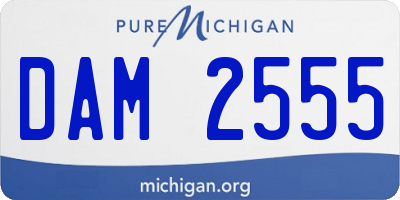 MI license plate DAM2555