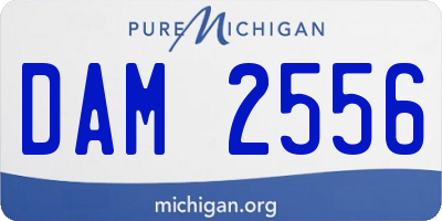 MI license plate DAM2556