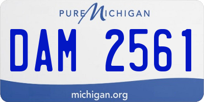 MI license plate DAM2561