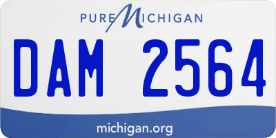 MI license plate DAM2564