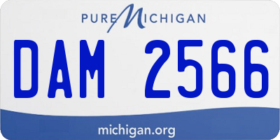 MI license plate DAM2566