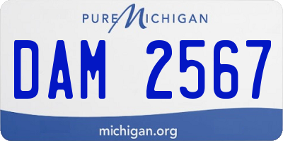 MI license plate DAM2567