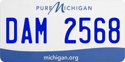 MI license plate DAM2568