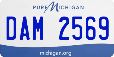 MI license plate DAM2569