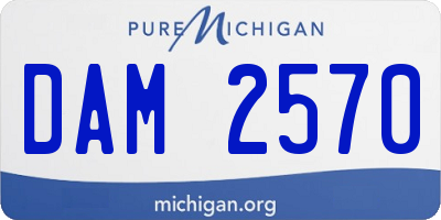 MI license plate DAM2570