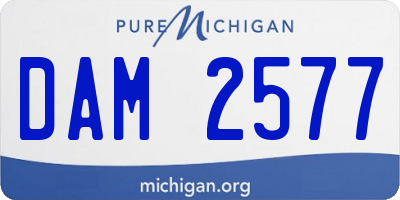 MI license plate DAM2577