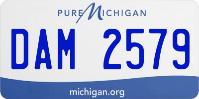 MI license plate DAM2579