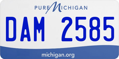 MI license plate DAM2585
