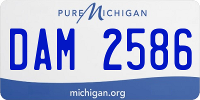 MI license plate DAM2586