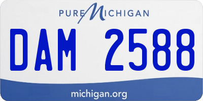 MI license plate DAM2588