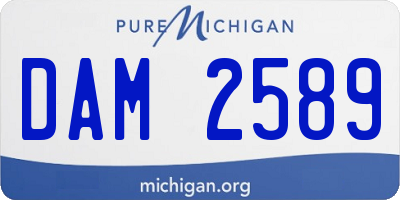 MI license plate DAM2589