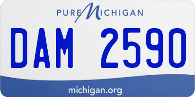 MI license plate DAM2590