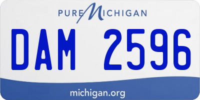 MI license plate DAM2596