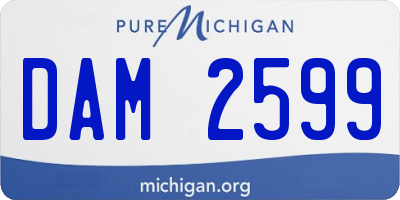 MI license plate DAM2599