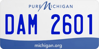 MI license plate DAM2601