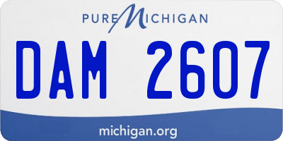 MI license plate DAM2607