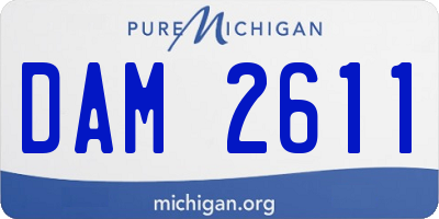 MI license plate DAM2611