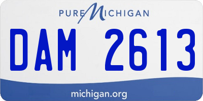 MI license plate DAM2613