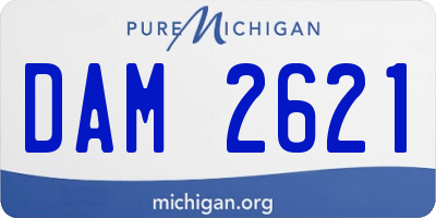 MI license plate DAM2621