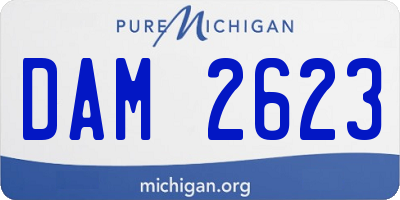 MI license plate DAM2623