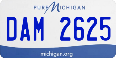 MI license plate DAM2625