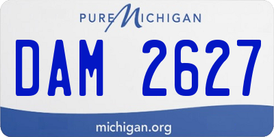MI license plate DAM2627
