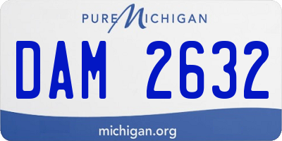 MI license plate DAM2632