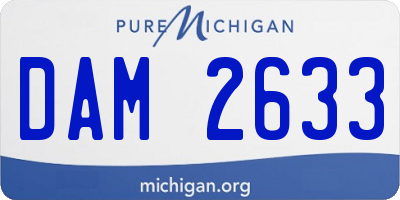 MI license plate DAM2633