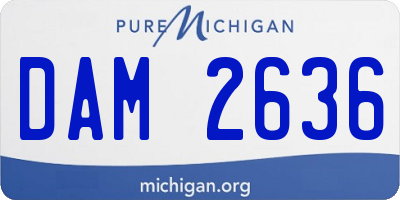 MI license plate DAM2636