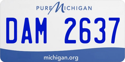 MI license plate DAM2637