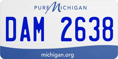 MI license plate DAM2638