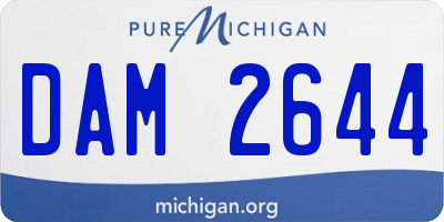 MI license plate DAM2644