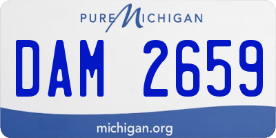 MI license plate DAM2659