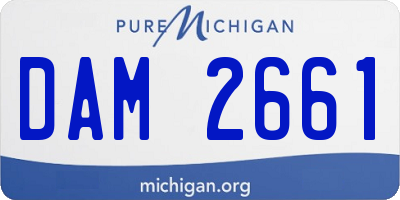 MI license plate DAM2661