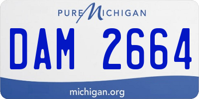 MI license plate DAM2664