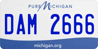 MI license plate DAM2666