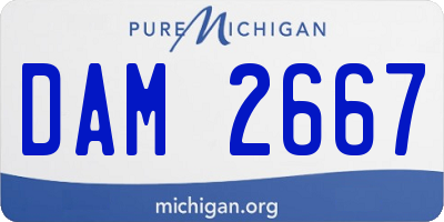 MI license plate DAM2667