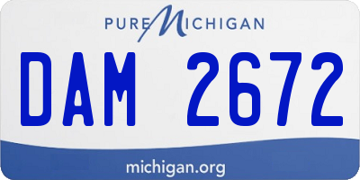 MI license plate DAM2672