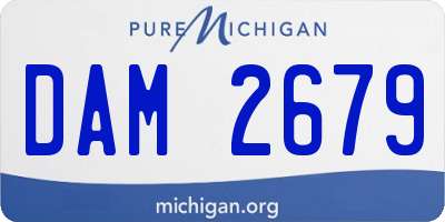 MI license plate DAM2679