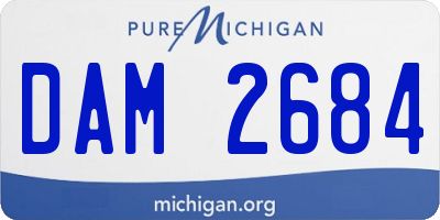 MI license plate DAM2684