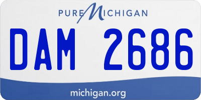 MI license plate DAM2686