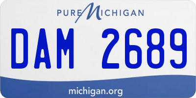 MI license plate DAM2689