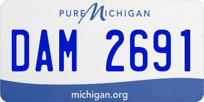 MI license plate DAM2691